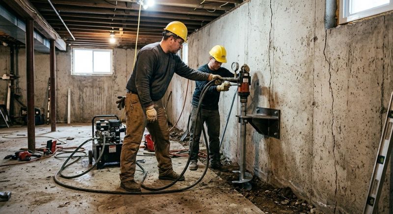 Basement Stabilization in Hamden, CT