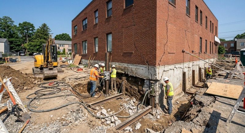 Building Foundation Repair in New Britain, CT