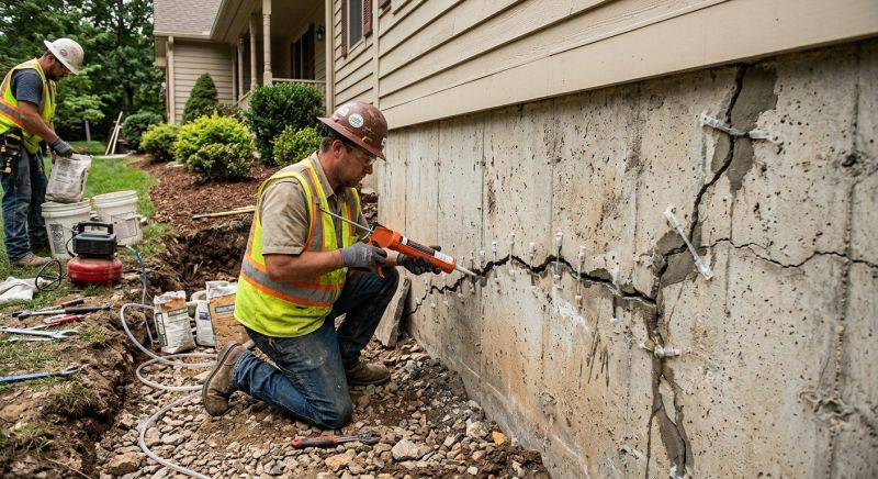 Cracked Foundation Repair in Bridgeport, CT
