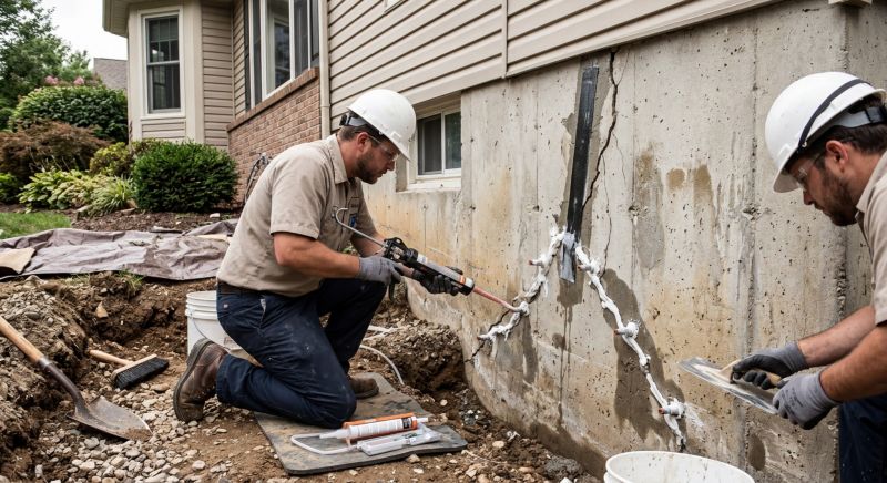 Cracked Foundation Repair in New Britain, CT