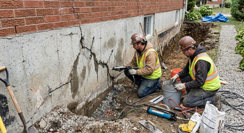 Cracked Foundation Repair in Seymour, CT