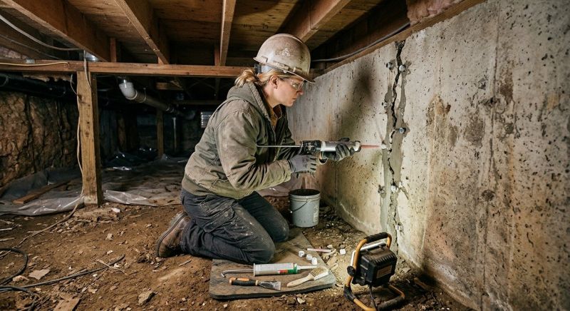 Crawlspace Foundation Repair in Redding, CT