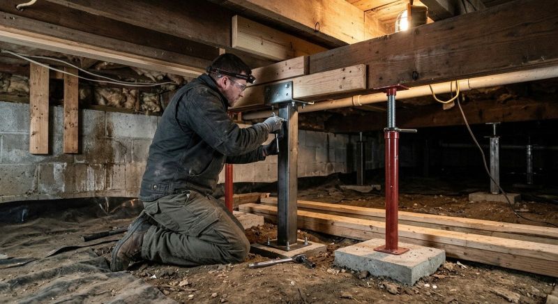 Crawlspace Structural Repair in Hamden, CT