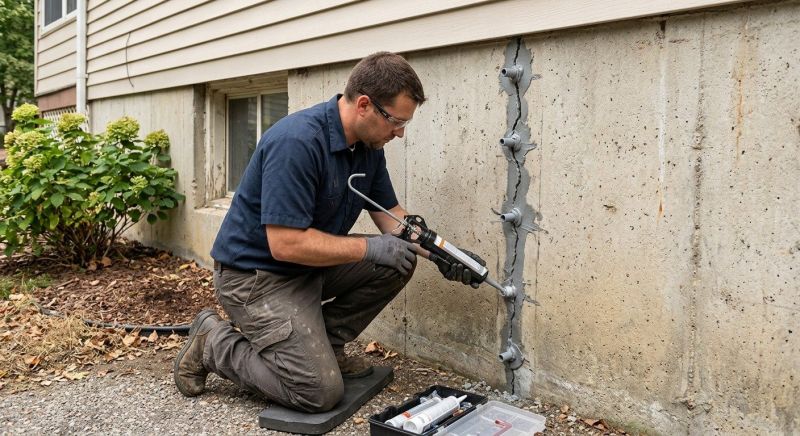 Foundation Crack Sealing in Hamden, CT