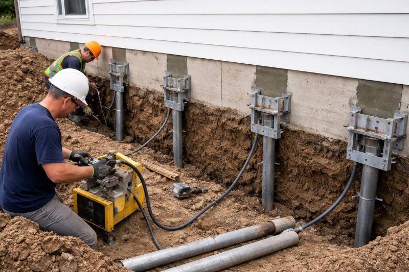 Helical Piers Installation in Hamden, CT