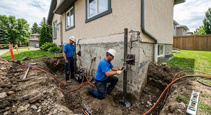 Helical Piers Installation in Hamden, CT