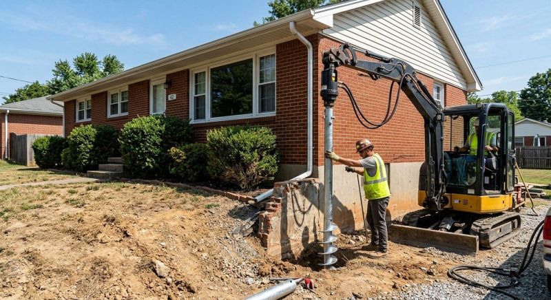 Helical Pile Installation in Hamden, CT