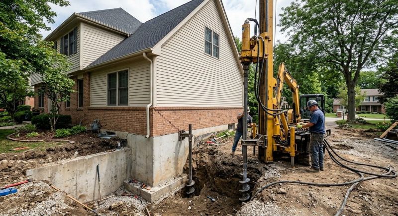 Helical Pile Installation in Hamden, CT