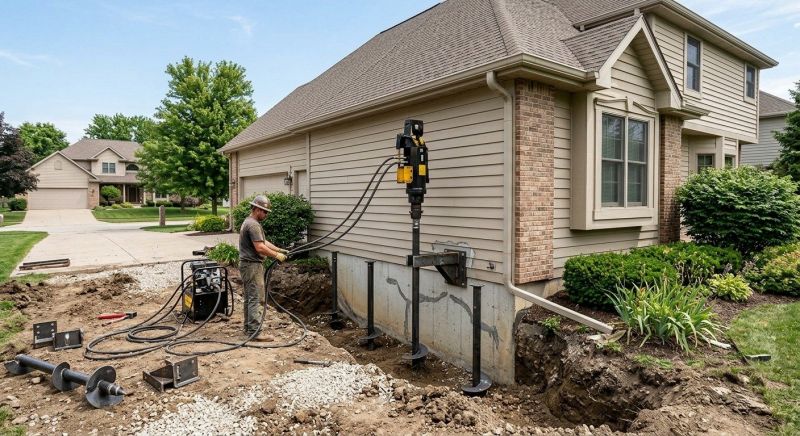 Helical Pile Installation in Hamden, CT