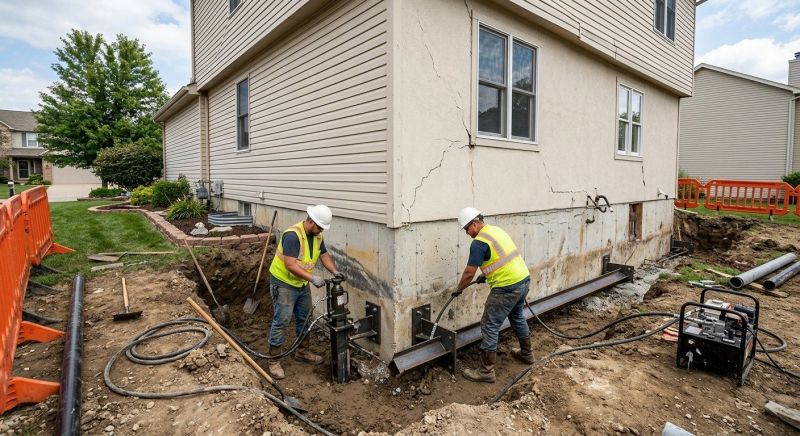 Sinking Foundation Repair in Cromwell, CT