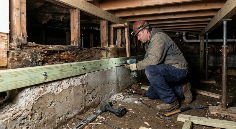 Sinking Foundation Repair in Madison, CT