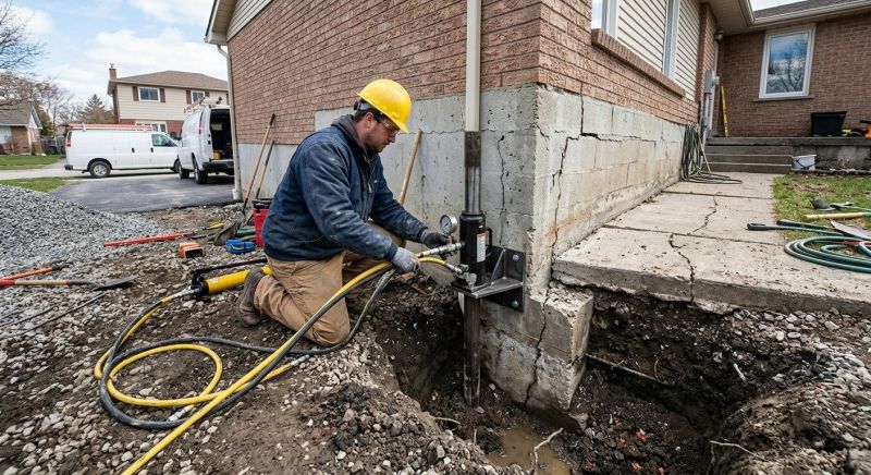 Sinking Foundation Repair in Monroe, CT