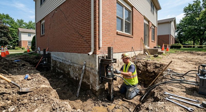 Sinking Foundation Repair in Roxbury, CT